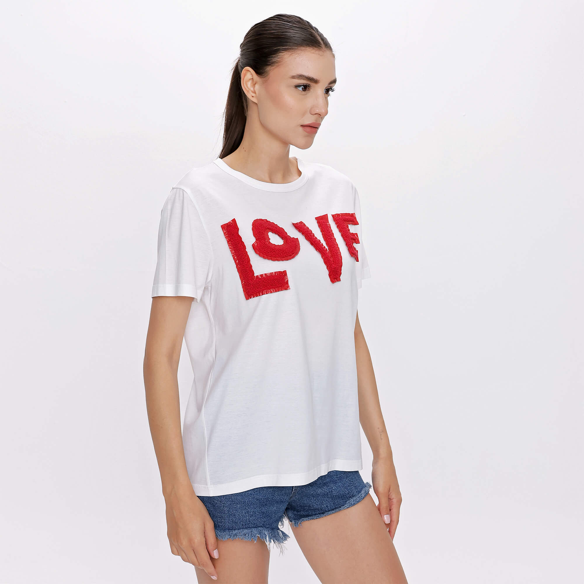 Moncler - White Red Love Tshirt